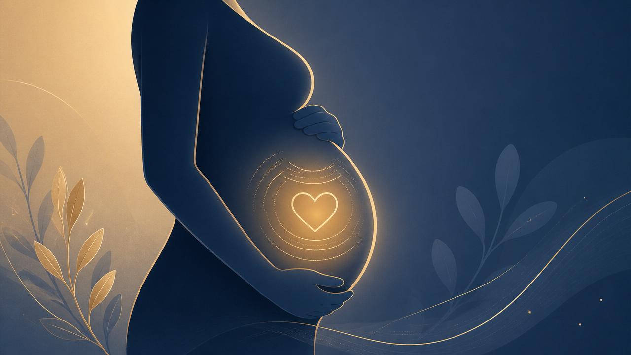 Ilustração genérica sobre o ecocardiograma fetal obrigatório e a avaliação de risco na gestação, sem exibir resultado de exame real