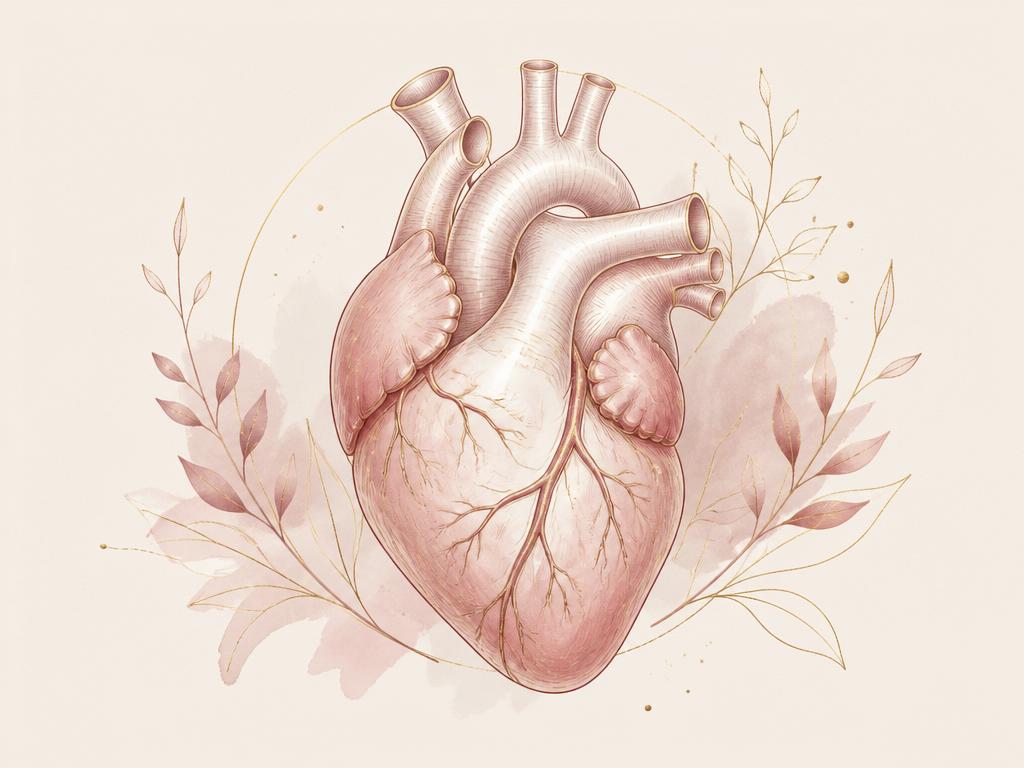 Ilustração do coração fetal avaliado no exame que define o resultado do ecocardiograma fetal normal ou alterado
